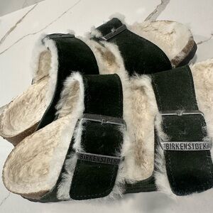 Birkenstock Arizona shearling Hunter green sz 38